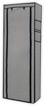 INTIRILIFE Faltschrank 170x58x28 cm in ASCH GRAU - mit Rei&szlig;verschluss Stoffschrank