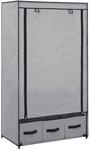 vidaXL Kleiderschrank Grau 87 x 49 x 159 cm Stoff