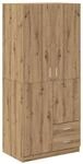 vidaXL Kleiderschrank Artisan-Eiche 80x52x180 cm Holzwerkstoff
