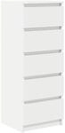 vidaXL Sideboard mit Schubladen Wei&szlig; 37,5x35x99 cm Holzwerkstoff, Kommode,...