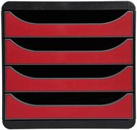 Exacompta 310718D Premium Ablagebox mit 4 Schubladen f&uuml;r DIN A4+ Dokumente.