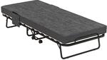 HOMCOM Klappbett G&auml;stebett mit Rollen, 10 cm Matratze, Abdeckung, Reisebett mit