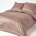 Homescapes 2-teiliges Bio-Bettw&auml;sche-Set braun aus 100% Bio-Baumwolle, 1...