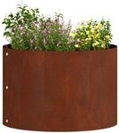 vidaXL Pflanzenring Braun 30 x 30 x 20 cm Wetterfeststahl, Runder Stahlpflanzer,