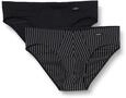 Skiny Herren Skiny Heren Brasil 2 Pack Micro Multipack Slip, Blackstripe Selection,