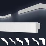 MARBET DESIGN Stuckleisten XPS Styropor wei&szlig; - LED indirekte Beleuchtung