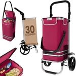 24MOVE&reg; Einkaufstrolley Vehlo klappbar mit 55L inkl. K&uuml;hlfach, Faltbarer 3in1