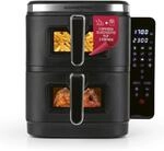 GOURMETmaxx FryUp Vertikale Doppelkammer Hei&szlig;luftfritteuse XXL | Airfryer mit