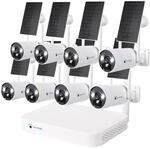 LUVISION WLAN Solar-&Uuml;berwachungskamera mit 4MP Akku und 10 Kanal Dual NVR,