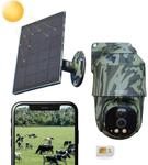 Technaxx 4G PT Dome Outdoor-Sicherheitskamera TX-290 mit 5W Solarpanel - 360&deg; PTZ,