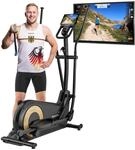 Skandika Crosstrainer Carbon P24-RG | Ellipsentrainer leise ohne Strom mit Generator,
