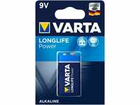 Varta Longlife Power 9V Block Batterie, Alkaline E-Block Batterien