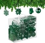 Relaxdays Weihnachtskugeln 100er Set, glitzernd, matt & gl&auml;nzend, Baumschmuck,