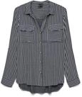 VERO MODA Damen Vmbumpy L/S Shirt New WVN Ga Noos, India Ink, Large