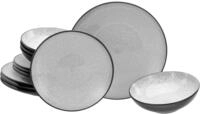 CreaTable, 23963, Serie Malm&ouml;, 12-teiliges Geschirrset f&uuml;r 4 Personen, Teller Set