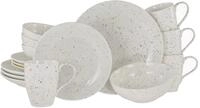 CreaTable, 24263, Serie Confetti Weiss, 16-teiliges Geschirrset f&uuml;r 4 Personen,