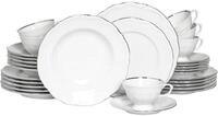 CreaTable, Maria Theresia Platin, 30-teiliges Kombiservice aus Porzellan 