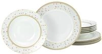 CreaTable, 17528, Serie Emilia (New Bone China), 12-teiliges Geschirrset,