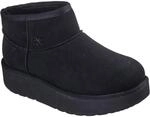 Skechers Keep Cozy Leather Damen Winterstiefeletten Schwarz, Schwarz , 37 EU