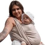 Hoppediz Babytragetuch gewebt ab Geburt, ergonomisches Tragetuch f&uuml;r Neugeborene und