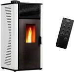 Anita Sannover - Pelletofen mit Luftzirkulation, 12 kW, Farbe: Wei&szlig;