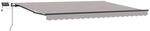 vidaXL Ausziehbare Markise Hellgrau 400 x 300 cm Stoff und Aluminium, Garten und