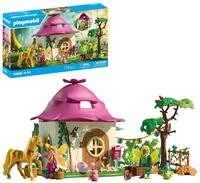 PLAYMOBIL | Magic Unicorns | Feenzuhause mit Goldeinhorn und Stall | Mit leuchtender