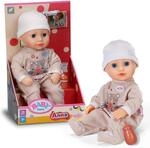 BABY Born Anna 36 cm - Babypuppe mit beigem Strampler - Weiche Puppe mit