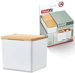 tesa Baboo Badorganizer S mit Bambus-Deckel, matt-wei&szlig; - Bad-Aufbewahrungsbox zur