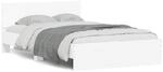 vidaXL Bettgestell, Bett mit Kopfteil LED-Beleuchtung, Doppelbett,...