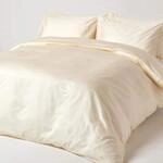 Homescapes 3-teiliges Bio-Bettw&auml;sche-Set Creme-vanille aus 100% Bio-Baumwolle,...