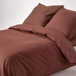 Homescapes 3-teiliges Perkal-Bettw&auml;sche-Set braun aus 100% &auml;gyptischer...