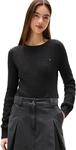 Tommy Jeans Damen Pullover Cable Essential Zopfstrickmuster, Schwarz (Black), M