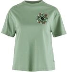 Fj&auml;llr&auml;ven Damen Fj&auml;llblomster Logo T-Shirt, Misty Green, S