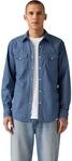 Levi's Herren Westernhemd Barstow mit Spitzkragen, Regular Fit, Blau (Bjorn Geo