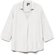 VERO MODA Damen Vmlinn 3/4 Top WVN Ga Noos, Snow White, Medium