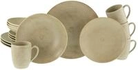 CreaTable, 20891, Serie Catania Sand, 16-teiliges Geschirrset f&uuml;r 4 Personen,