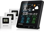 Bresser Quadro Individio Wetterstation NV mit 3 Au&szlig;ensensoren, integriertem