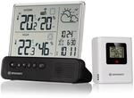 Bresser Funkwetterstation mit Au&szlig;ensensor transparentem Display Temperatur
