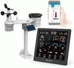 Bresser WLAN-Wetterstation 10" mit 8-in-1 Au&szlig;ensensor, Regenmesser, Windmesser, UV,
