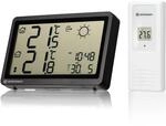 Bresser Funkwetterstation Meteo Temp HZ Schwarz - Mit pr&auml;ziser Innen- und