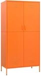vidaXL Kleiderschrank Orange 90x50x180 cm Stahl