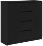 vidaXL Sideboard mit Schubladen Schwarz Eichen-Optik 100,5x35x98,5 cm