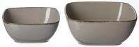 Ritzenhoff & Breker Servierschalen-Set Casa, 2-teilig, 18x18 cm und 22x22 cm, Nougat