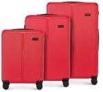 WITTCHEN Stripes Line Kofferset 3-teilig | ABS-Hartschalenkoffer, 4 Rollen 360&deg; 