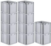 PROREGAL SuperSparSet 10x Eurobox NextGen Economy | Griffe geschlossen |HxBxT