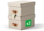 Leitz Puro Aufbewahrungsbox mit Deckel, Klein, 2er-Set, stapelbar, 7 L, Organizer-Box