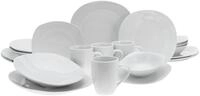 CreaTable, 11645, Serie Square Weiss, 20-teiliges Geschirrset f&uuml;r 4 Personen,