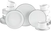 CreaTable, 21967, Serie Chef Collection Black Line, 30-teiliges Geschirrset...