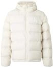 Calvin Klein Herren Regular Fit Stehkragen Monogramm Applikation Daunenjacke - Ecru,